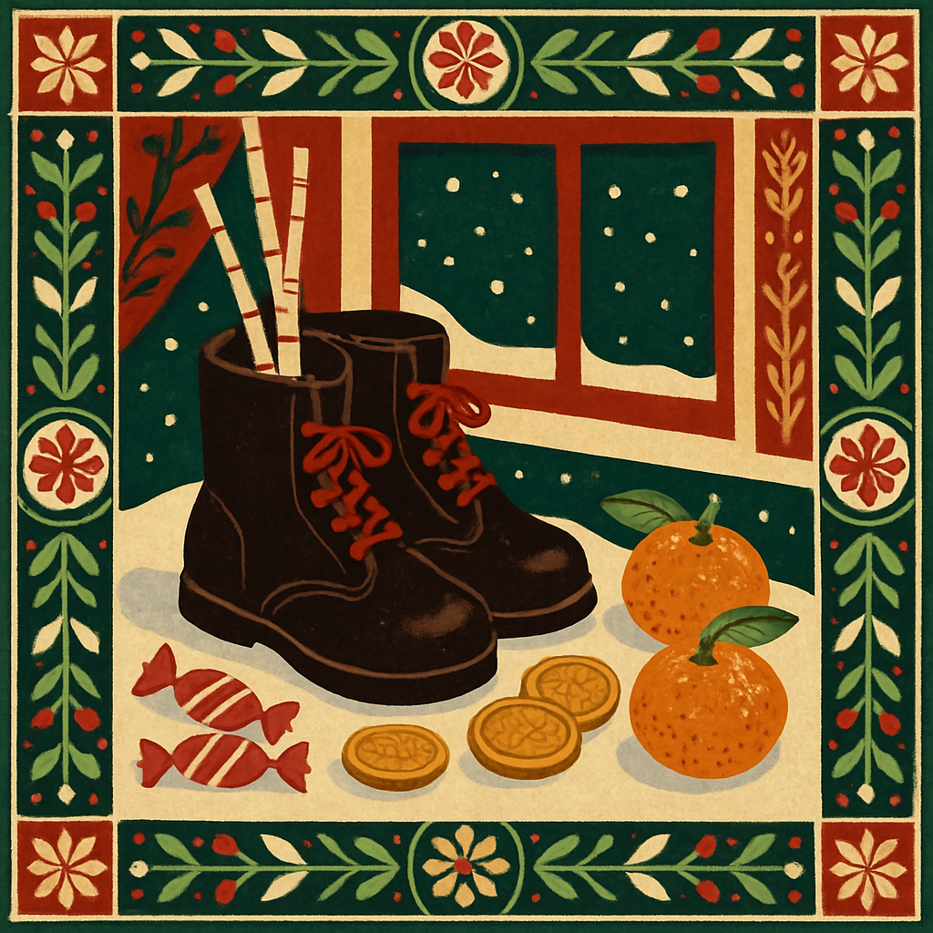 The Night Hungarian Children Leave Freshly Polished Boots on the Windowsill for St. Mikulás