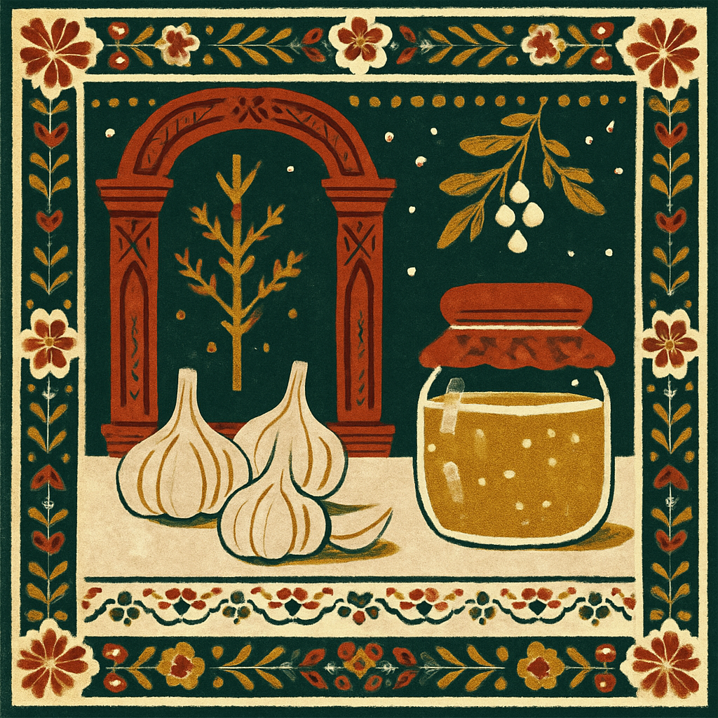 The Slovak Doorframe Gets Rubbed with Garlic at Dusk on Christmas Eve