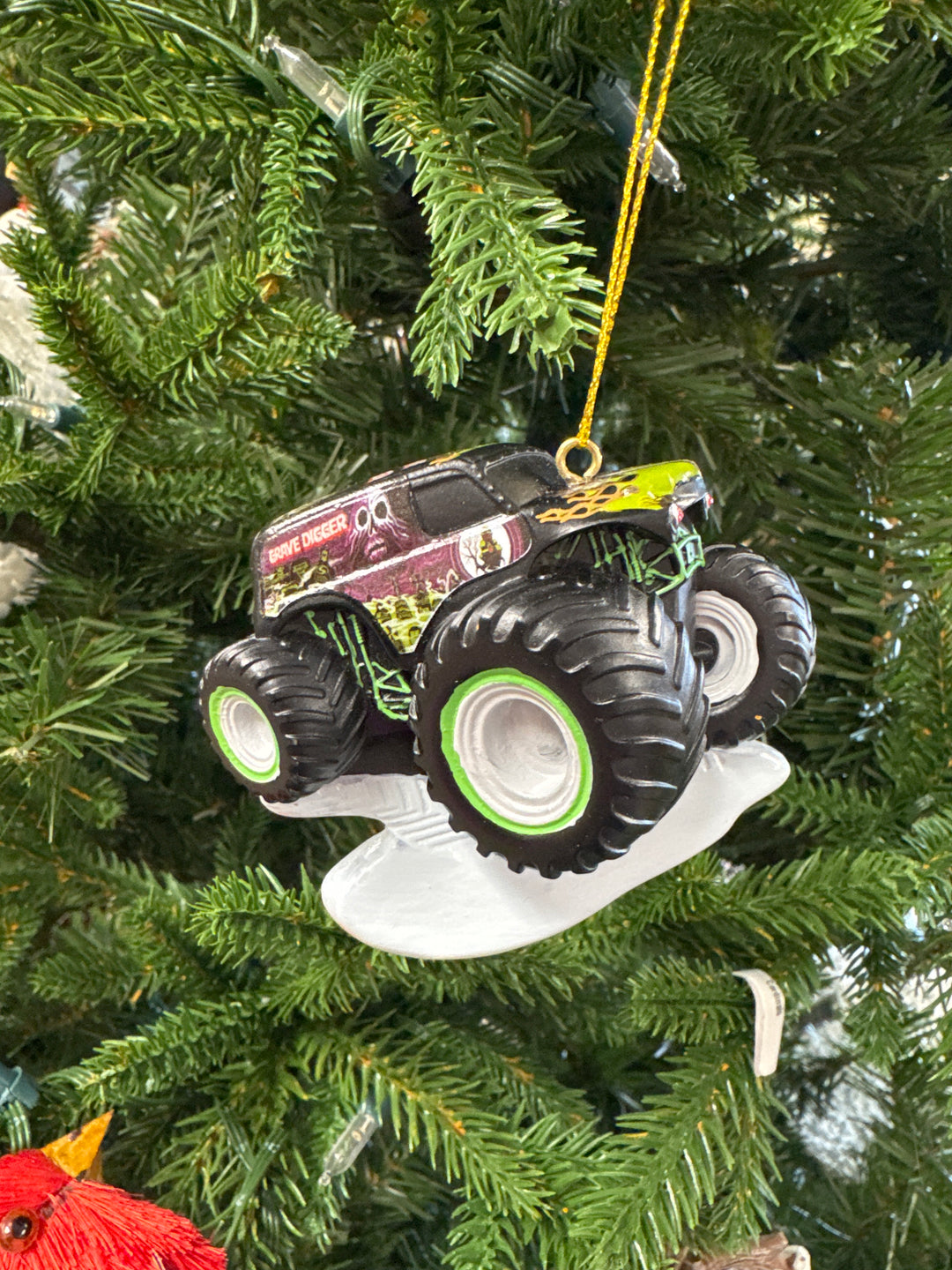 Grave Digger - Monster Jam - Monster Truck Ornament, handcrafted Christmas gift, Grande Place, Lancaster County PA