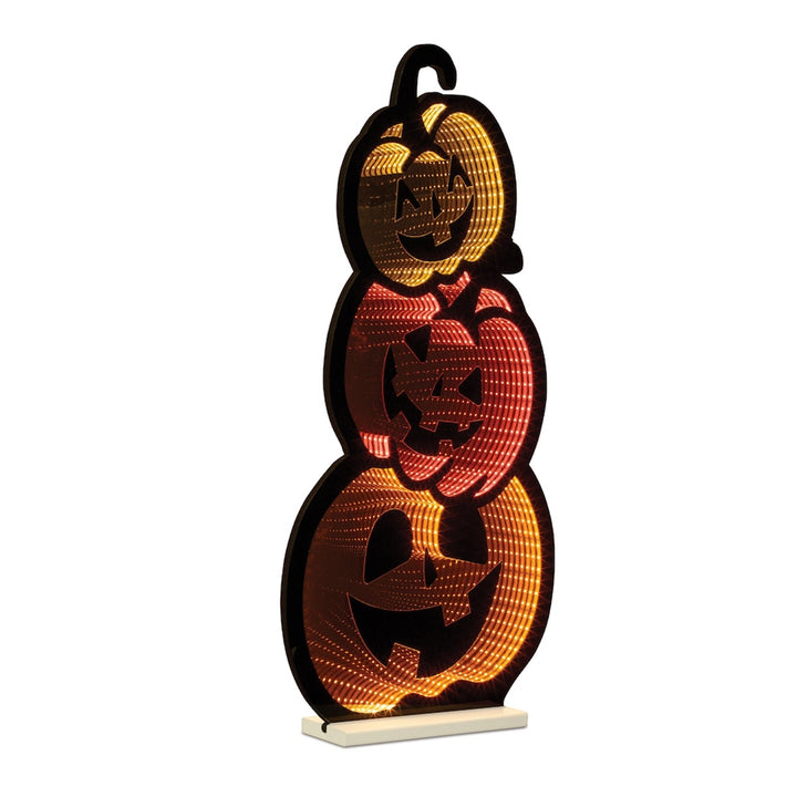 Triple Jack-o-Lantern Ekkolight 35.5"H, handcrafted Christmas gift, Grande Place, Lancaster County PA