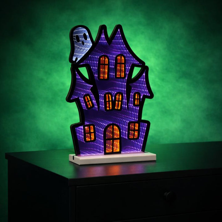 Haunted House w/Ghost Ekkolight 16"H