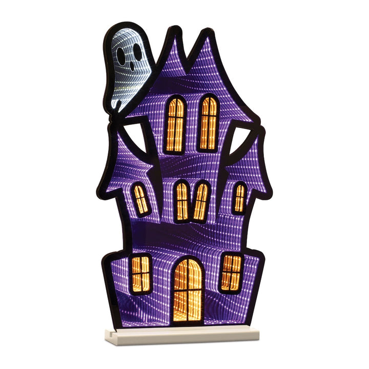 Haunted House w/Ghost Ekkolight 23.5"H, handcrafted Christmas gift, Grande Place, Lancaster County PA