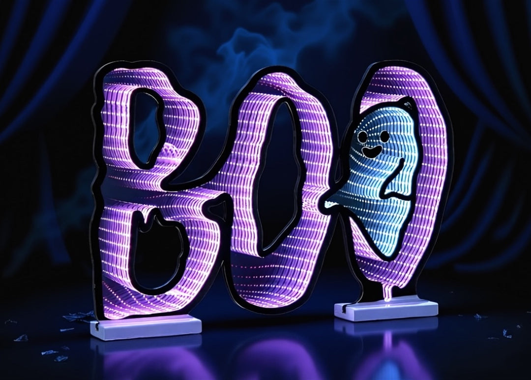 BOO/Ghost Ekkolight 23.5"L, handcrafted Christmas gift, Grande Place, Lancaster County PA