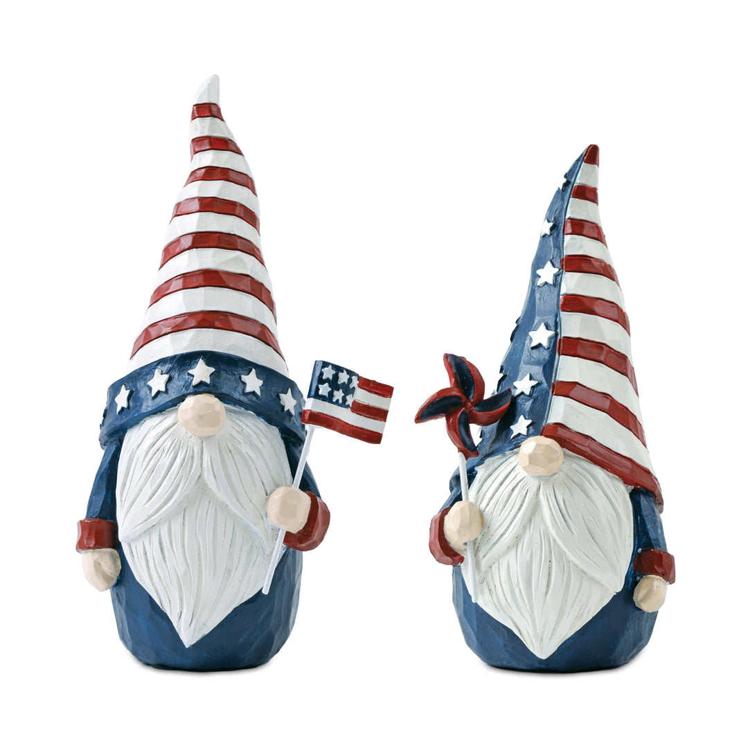 Americana Gnome Figurine (Set of 2), handcrafted Christmas gift, Grande Place, Lancaster County PA