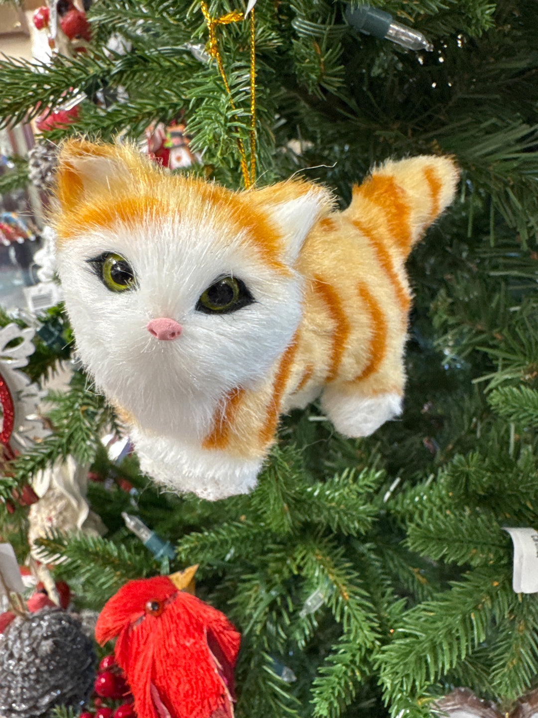 Fuzzy Cat Ornament