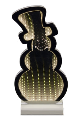 Infinity Light Snowman 6"L x 12.5"H, handcrafted Christmas gift, Grande Place, Lancaster County PA