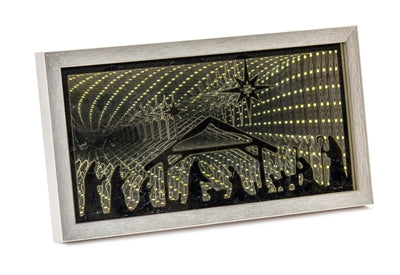 Infinity Light Nativity Scene 13"L x 7"H, handcrafted Christmas gift, Grande Place, Lancaster County PA