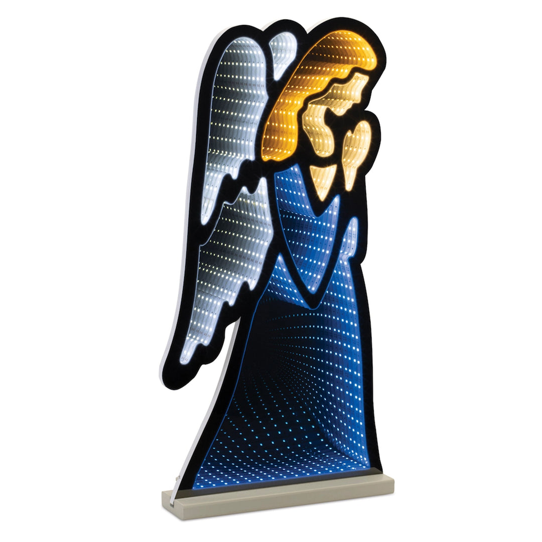 Holiday Angel Ekko Light Display 24.5" (blue), handcrafted Christmas gift, Grande Place, Lancaster County PA