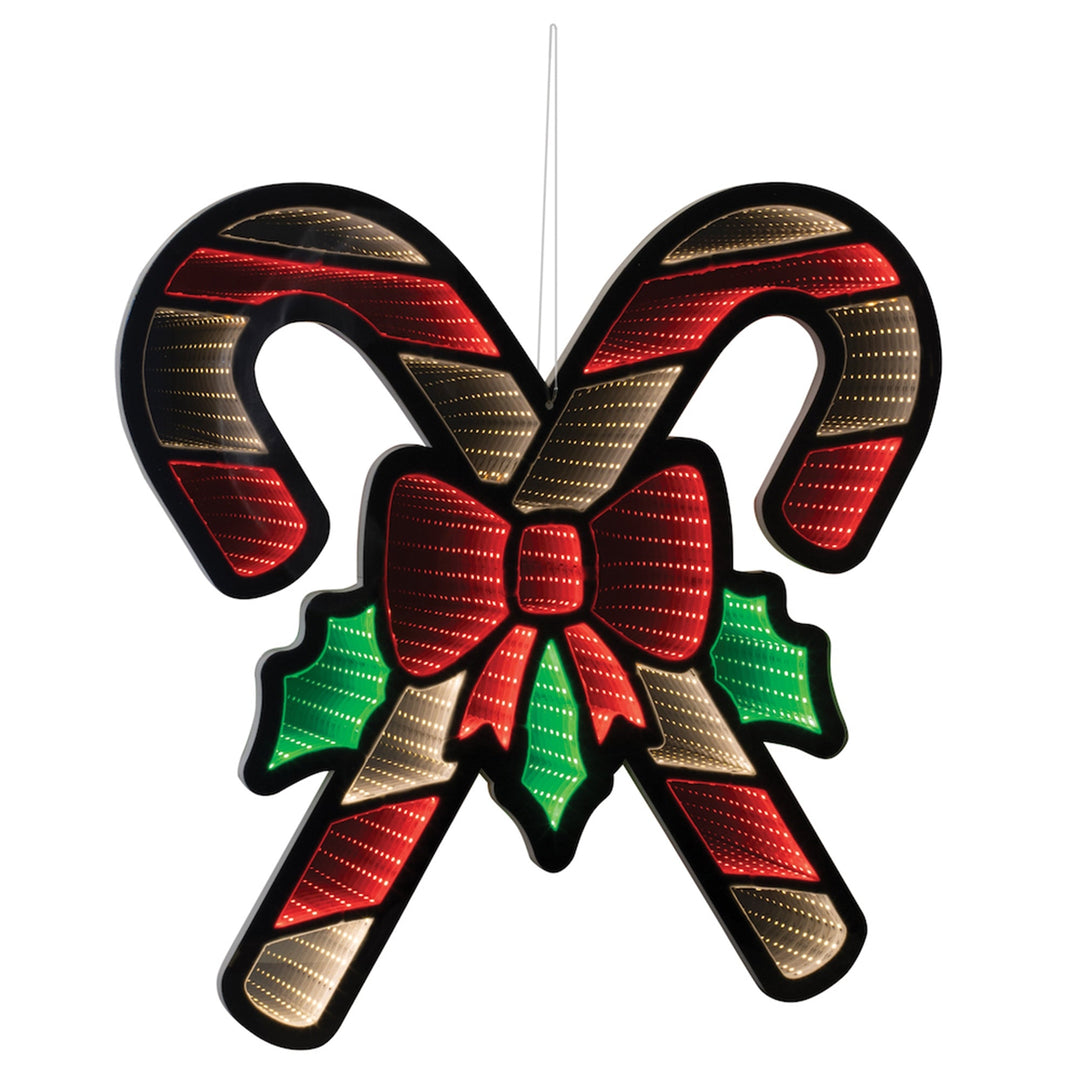 Holiday Candy Cane Ekko Light Display 23.5"L, handcrafted Christmas gift, Grande Place, Lancaster County PA