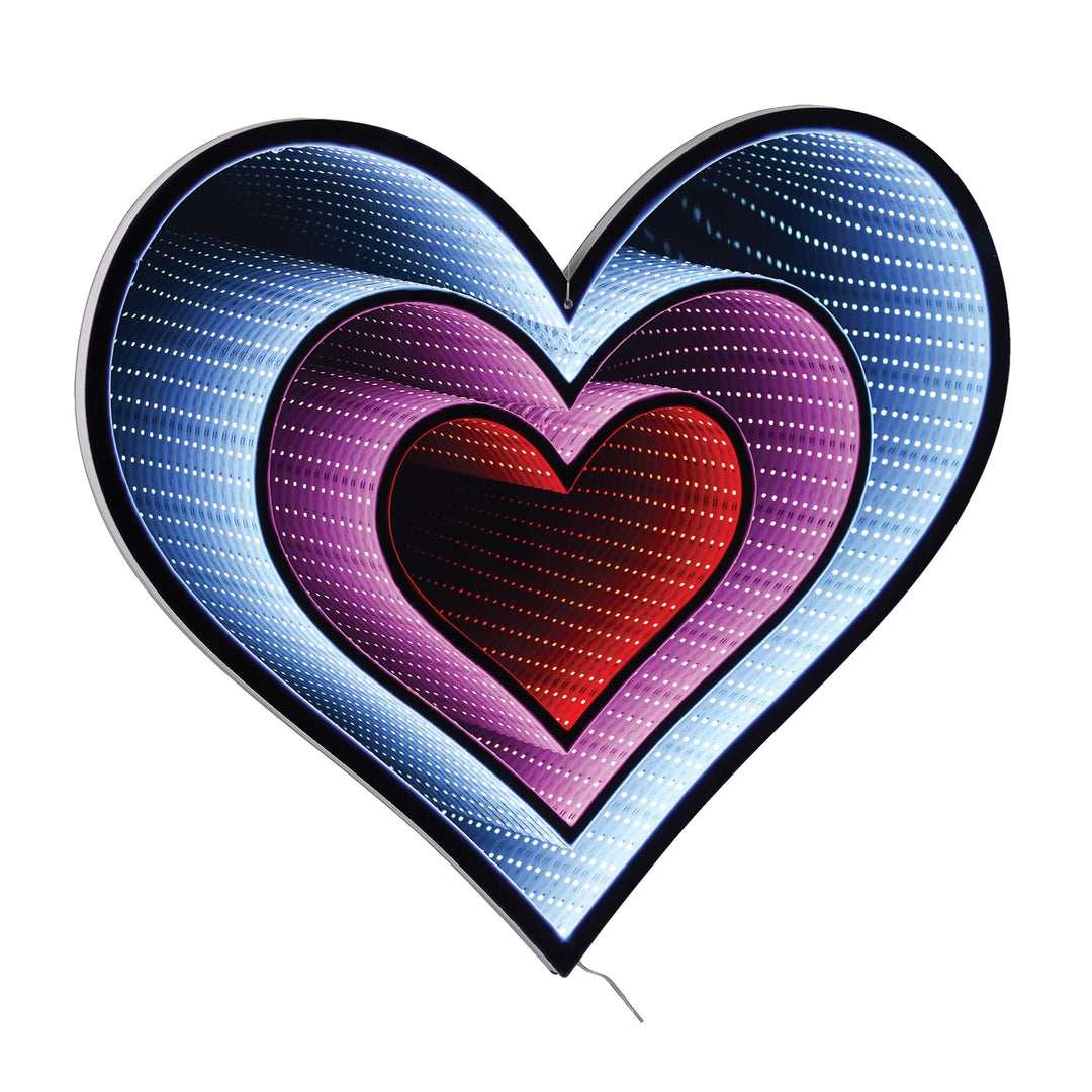 Hanging Triple Heart Ekko Light Display 23.5"H, handcrafted Christmas gift, Grande Place, Lancaster County PA