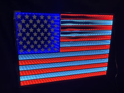 Flag Infinity Light, handcrafted Christmas gift, Grande Place, Lancaster County PA