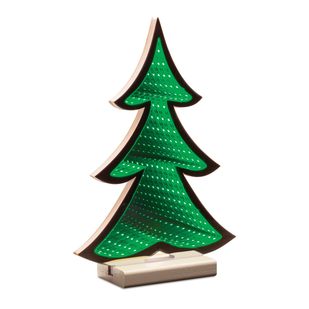 Green Pine Tree Ekkolight 11.75"H, handcrafted Christmas gift, Grande Place, Lancaster County PA