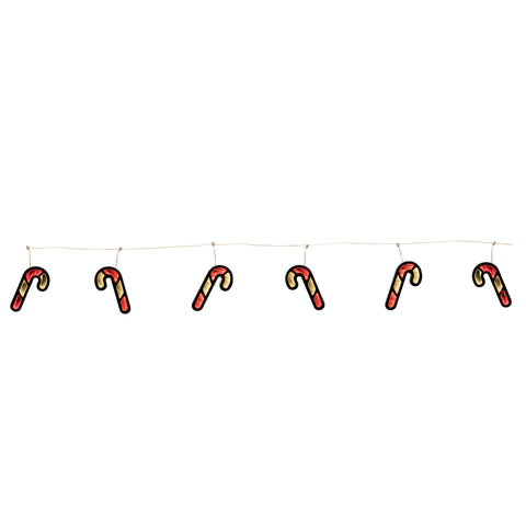 Infinity Light Candy Cane Garland - 68"