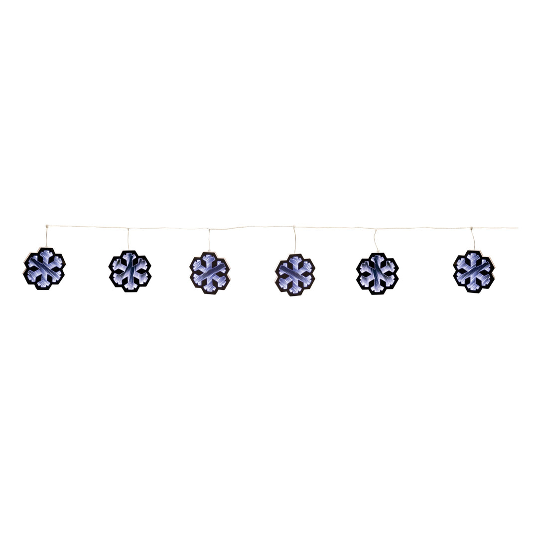 Snowflake Ekkolight Garland 68"L, handcrafted Christmas gift, Grande Place, Lancaster County PA