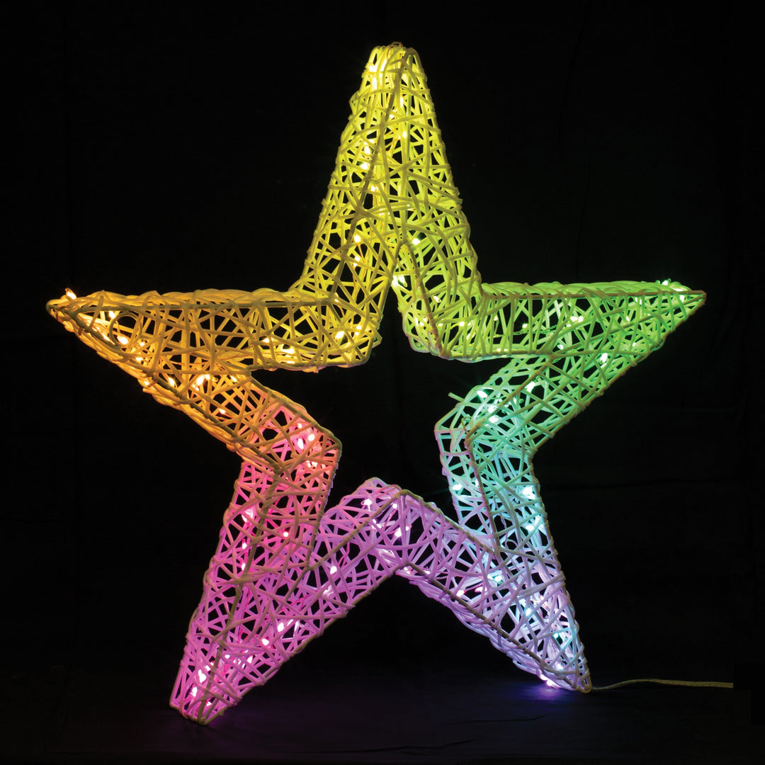 Multicolor LED Star 22.5"H, handcrafted Christmas gift, Grande Place, Lancaster County PA