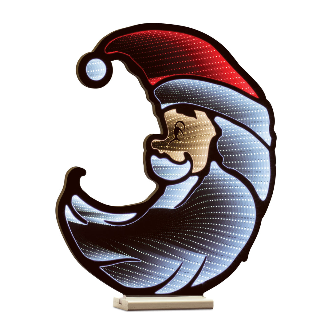 Santa Half Moon Ekkolight 23"H, handcrafted Christmas gift, Grande Place, Lancaster County PA