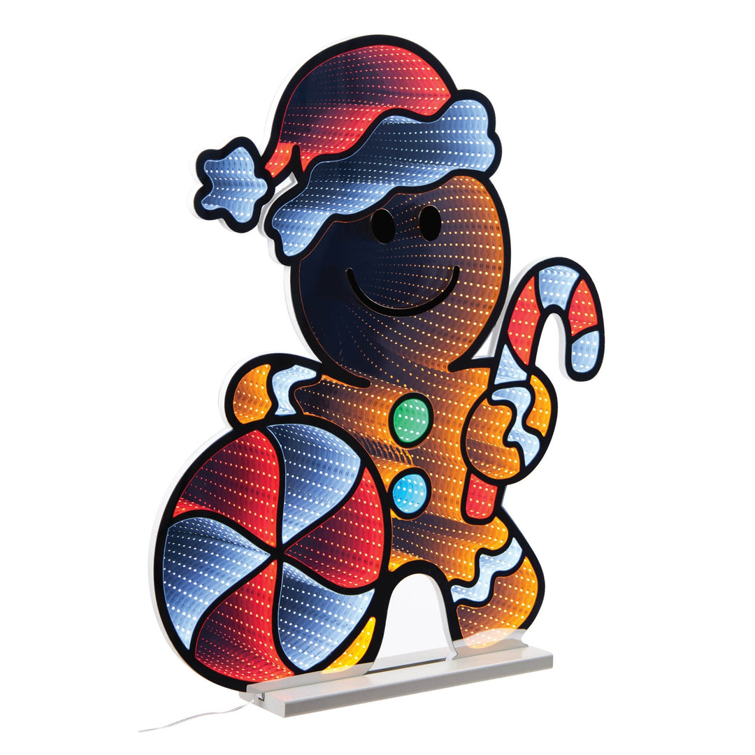 Peppermint Gingerbread Man Ekkolight 29.5"H, handcrafted Christmas gift, Grande Place, Lancaster County PA