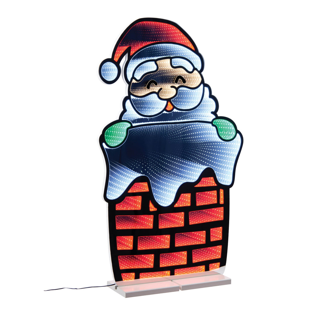 Santa in Chimney Ekkolight 35"H, handcrafted Christmas gift, Grande Place, Lancaster County PA