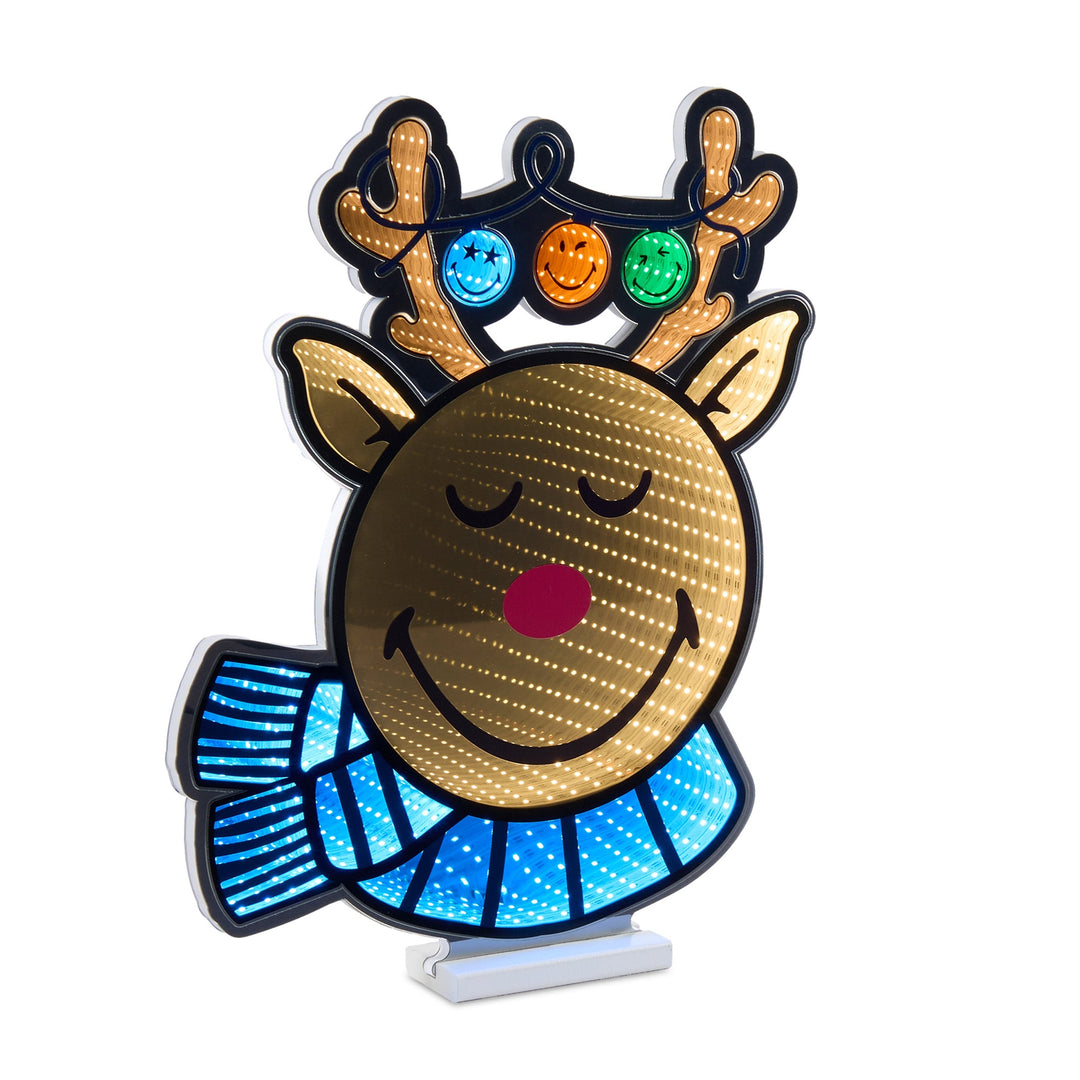 SmileyWorld(R) Holiday Reindeer Ekkolight 21"H, handcrafted Christmas gift, Grande Place, Lancaster County PA