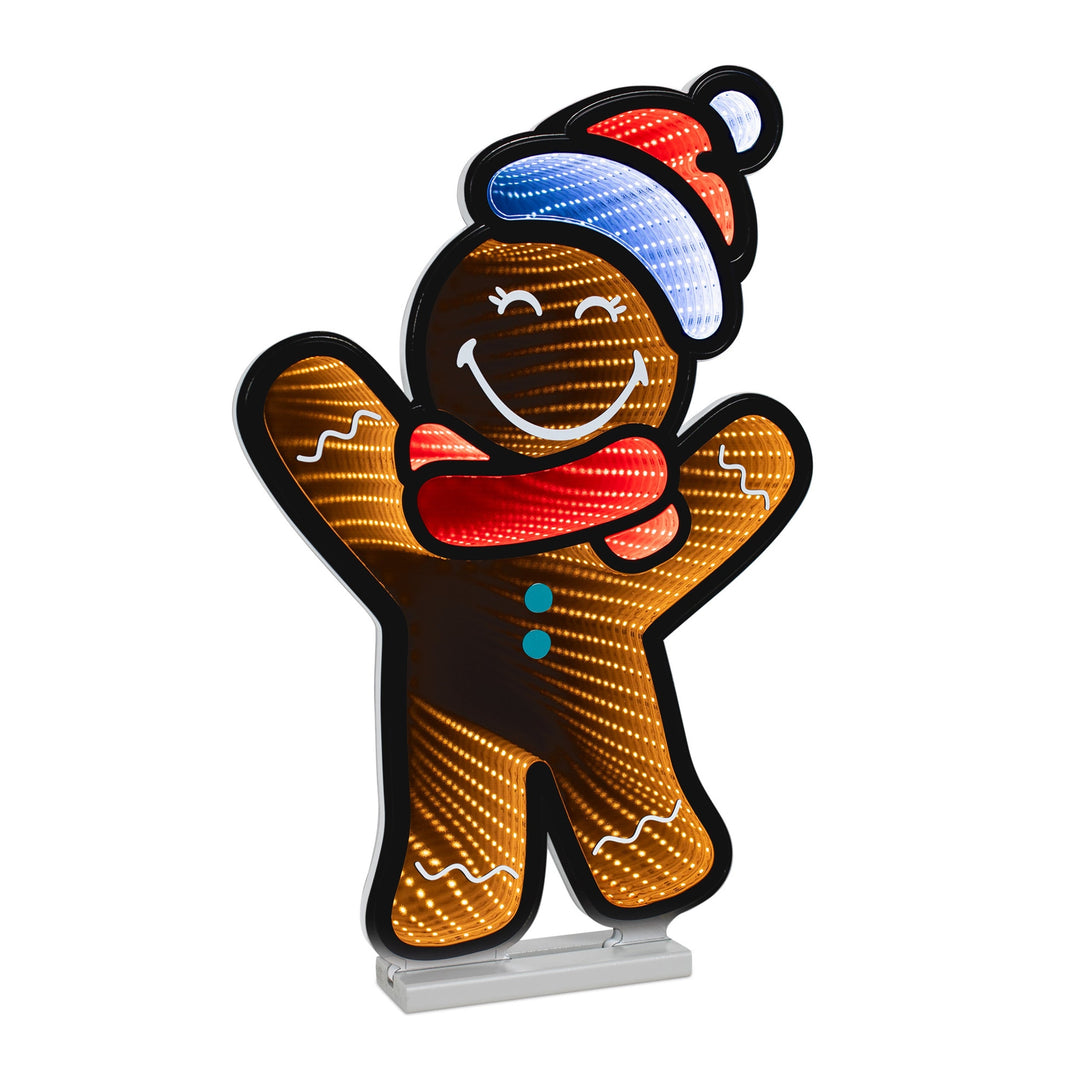 SmileyWorld(R) Holiday Gingerbread Man Ekkolight 24"H, handcrafted Christmas gift, Grande Place, Lancaster County PA