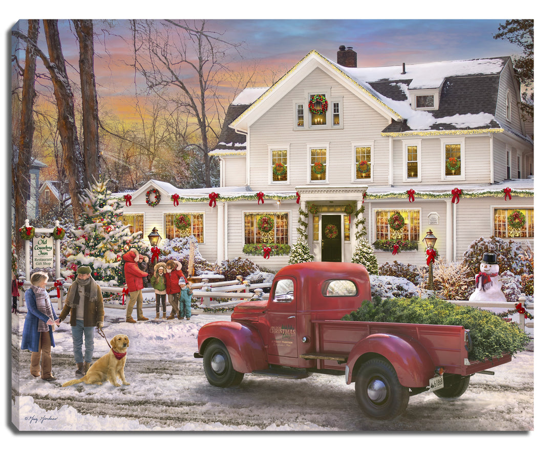 Old Country Inn 16x20 Fiber Optic Canvas