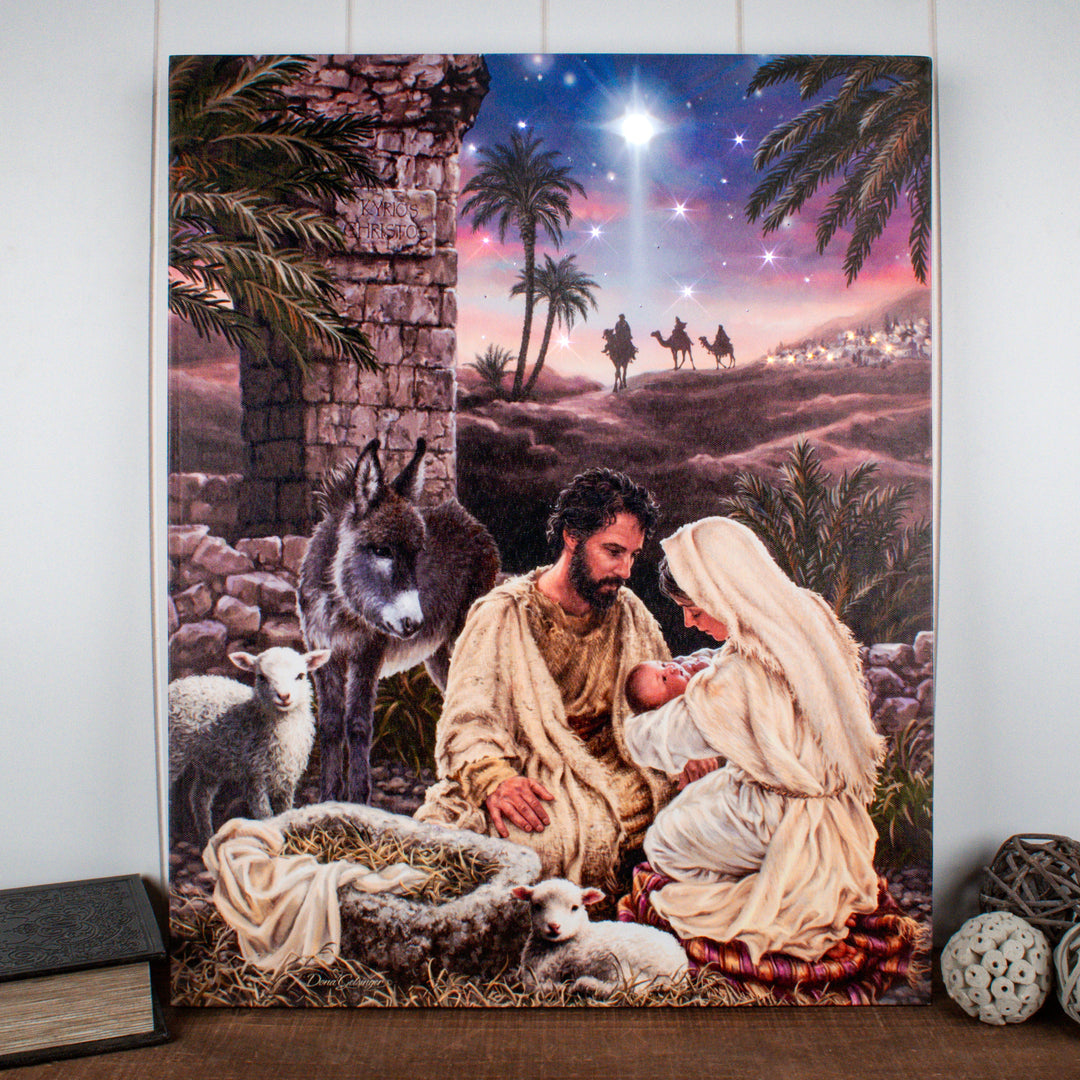 Jesus is Lord 16x20 Fiber Optic Canvas, handcrafted Christmas gift, Grande Place, Lancaster County PA
