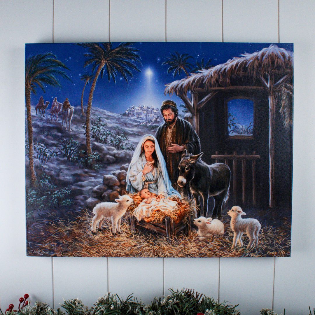 A Savior is Born 16x20 Fiber Optic Canvas
