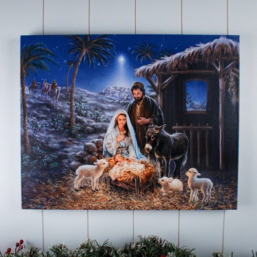 A Savior is Born 16x20 Fiber Optic Canvas