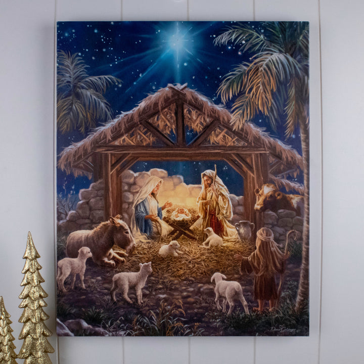 Oh Night Divine 16x20 Fiber Optic Canvas