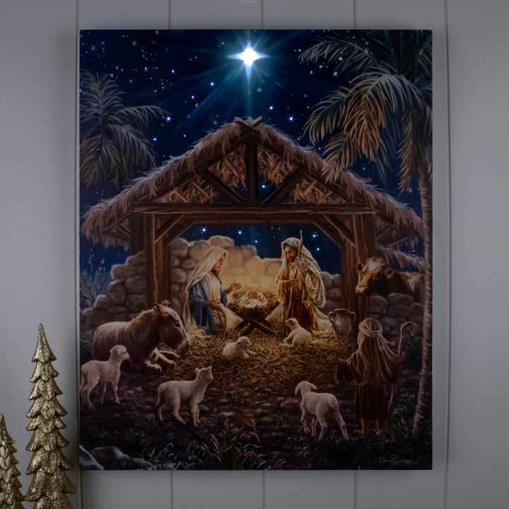 Oh Night Divine 16x20 Fiber Optic Canvas