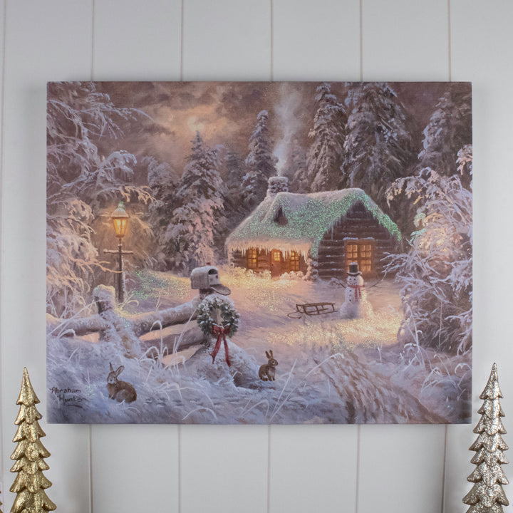 Holiday Home 16x20 Fiber Optic Canvas