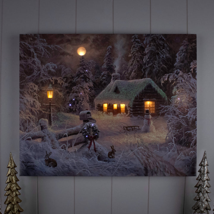 Holiday Home 16x20 Fiber Optic Canvas