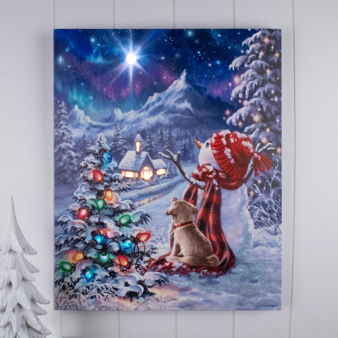 Follow the Star 16x20 Fiber Optic Canvas, handcrafted Christmas gift, Grande Place, Lancaster County PA
