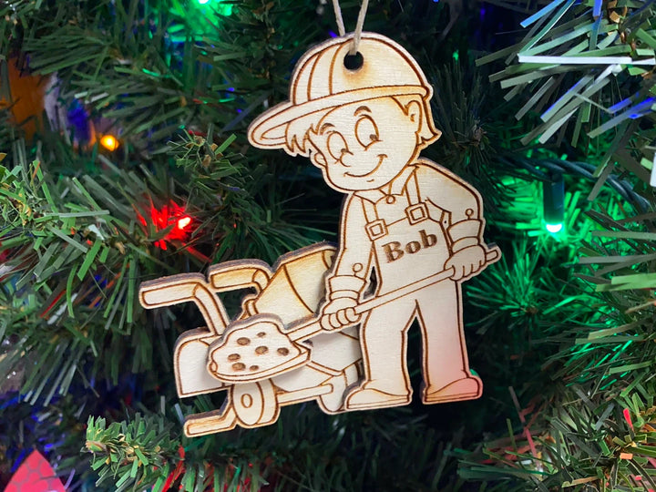 Construction Worker Ornament – 2 Styles