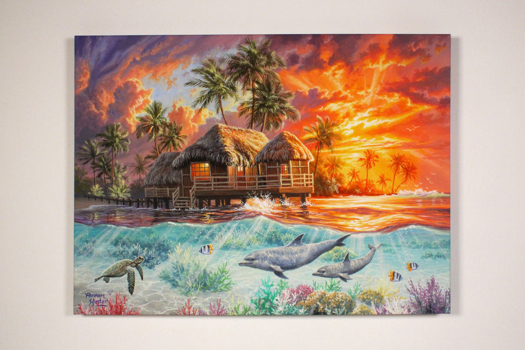 Weekend in Paradise 18x24 Fully Illuminated LED Wall Art