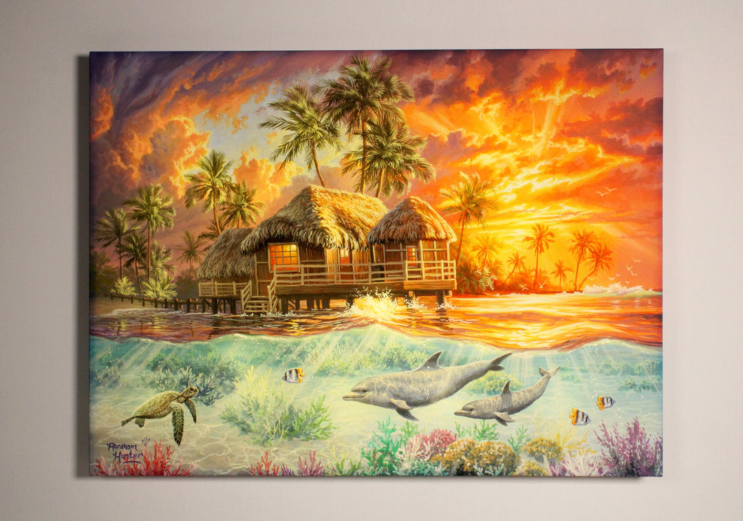Weekend in Paradise 18x24 Fully Illuminated LED Wall Art