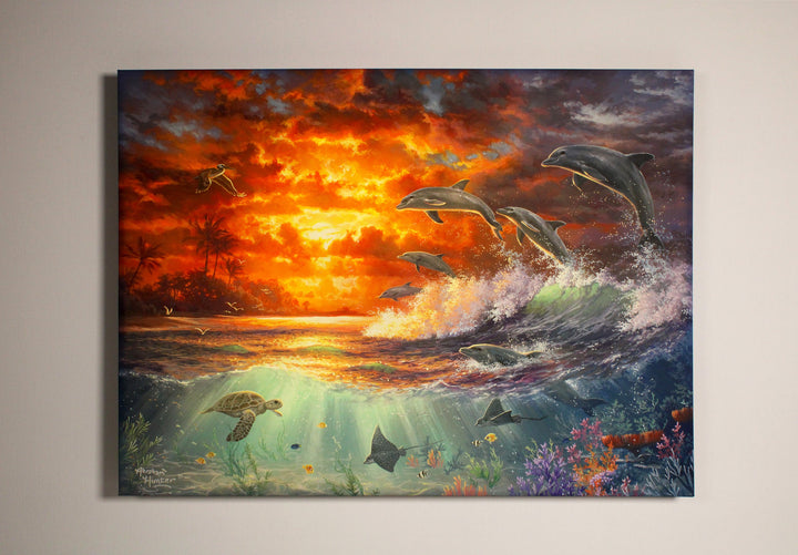 Beyond the Shore 18x24 Fully Illuminated LED Wall Art