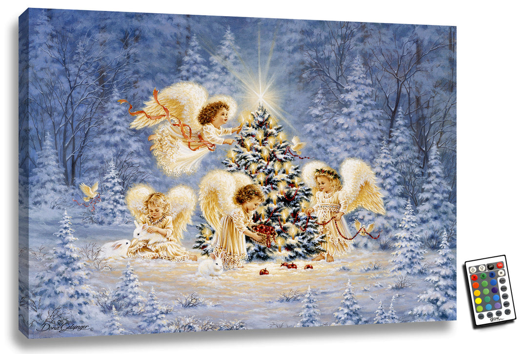 Silent Night Gentle Light 18x24 Fully Illuminated LED Wall Art, handcrafted Christmas gift, Grande Place, Lancaster County PA