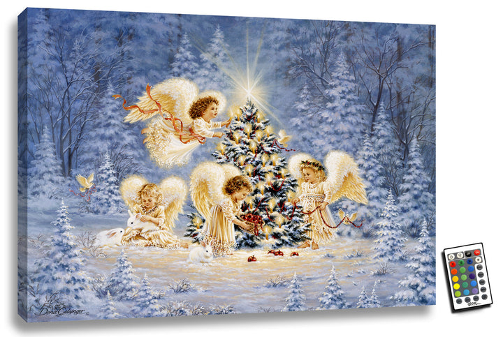 Silent Night Gentle Light 18x24 Fully Illuminated LED Wall Art, handcrafted Christmas gift, Grande Place, Lancaster County PA