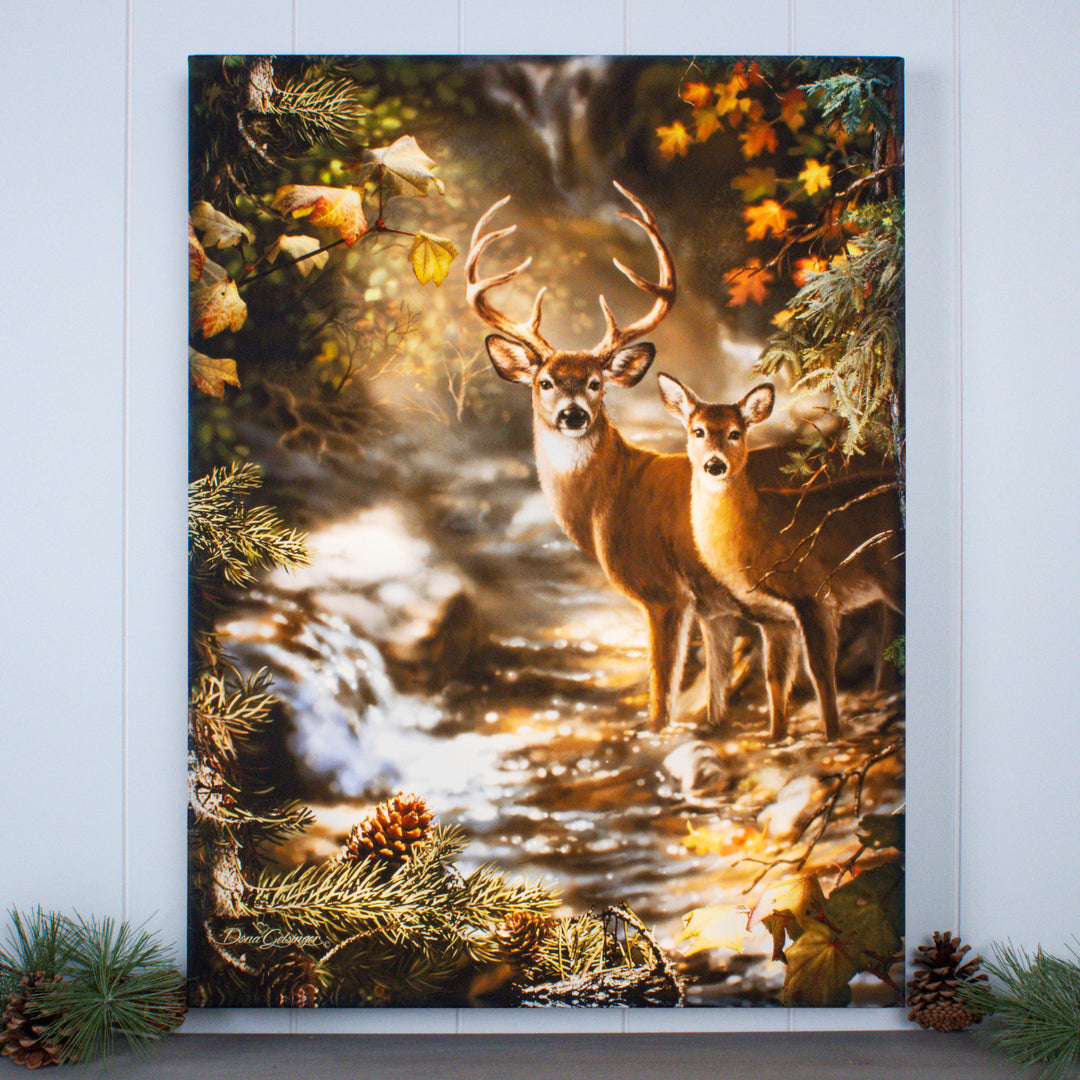 Deer Creek 18x24 Fully Illuminated LED Wall Art, handcrafted Christmas gift, Grande Place, Lancaster County PA