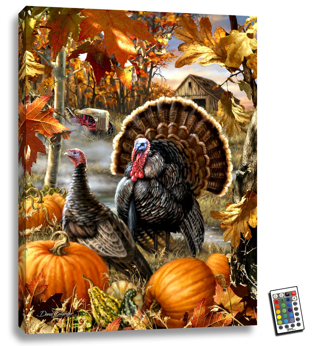 Gobbler Farms 18x24 Fully Illuminated LED Wall Art, handcrafted Christmas gift, Grande Place, Lancaster County PA