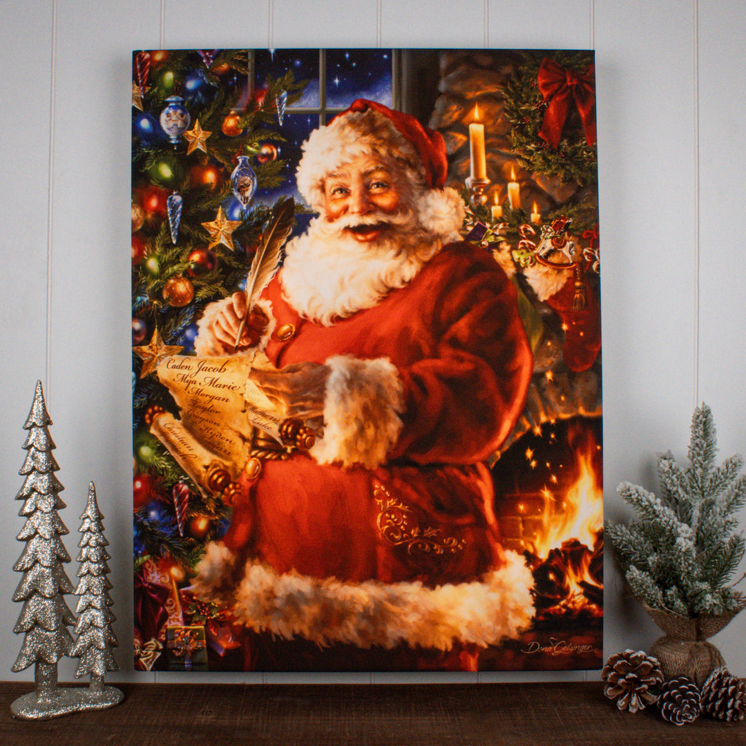 Checking It Twice 18x24 Fully Illuminated LED Wall Art, handcrafted Christmas gift, Grande Place, Lancaster County PA