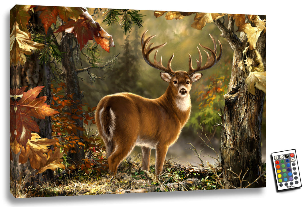 Whitetail 18x24 Fully Illuminated LED Wall Art, handcrafted Christmas gift, Grande Place, Lancaster County PA