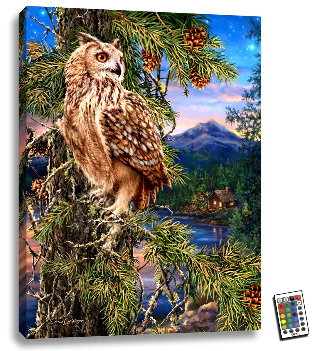 Wisdom of the Woods 18x24 Fully Illuminated LED Wall Art, handcrafted Christmas gift, Grande Place, Lancaster County PA