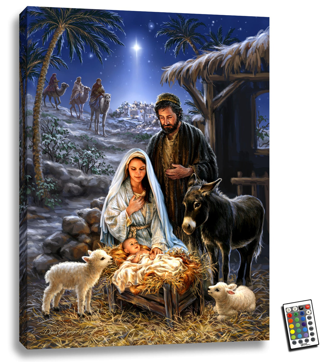 A Savior Is Born 18x24 Fully Illuminated LED Wall Art