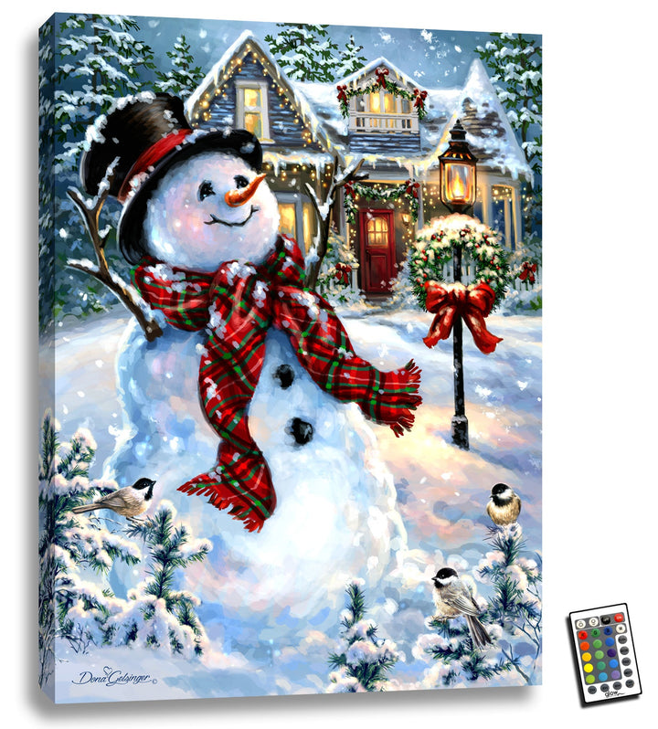 An Old Fashioned Christmas 18x24 Fully Illuminated LED Wall Art, handcrafted Christmas gift, Grande Place, Lancaster County PA