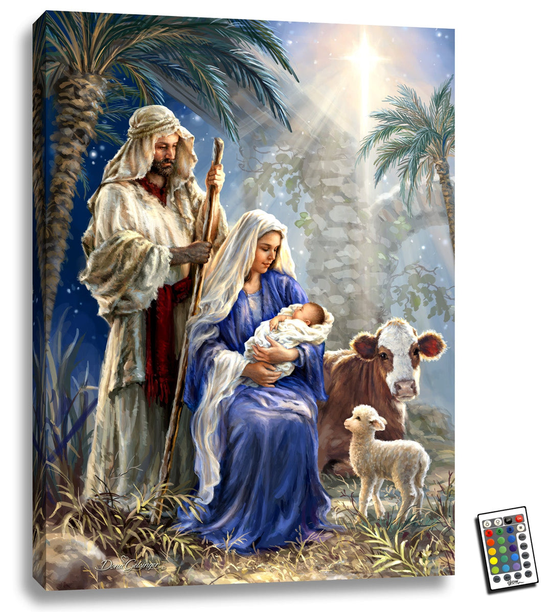 Holy Night 18x24 Fully Illuminated LED Wall Art