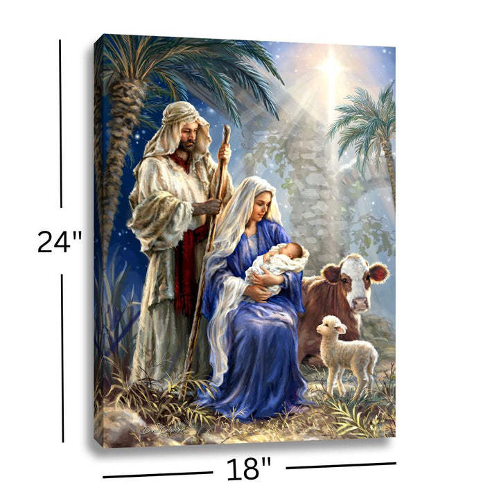 Holy Night 18x24 Fully Illuminated LED Wall Art