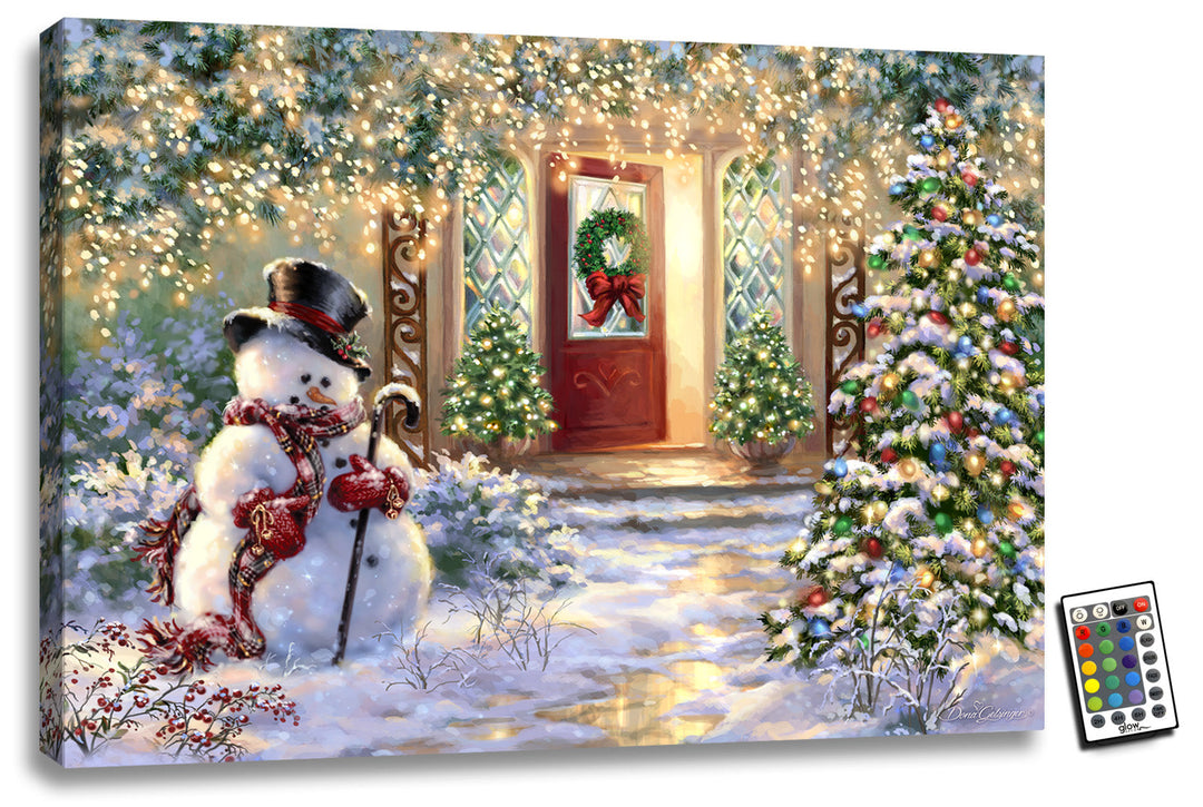 Home for the Holidays 18x24 Fully Illuminated LED Wall Art