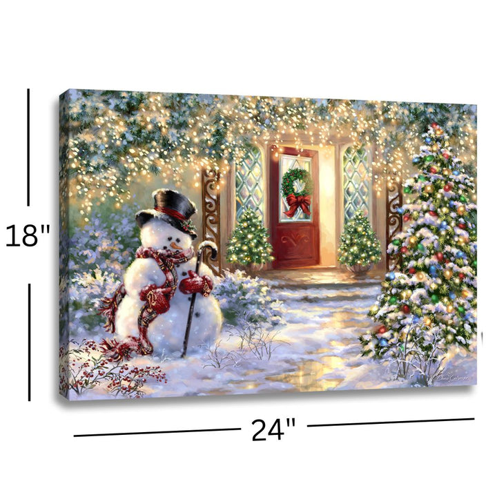 Home for the Holidays 18x24 Fully Illuminated LED Wall Art